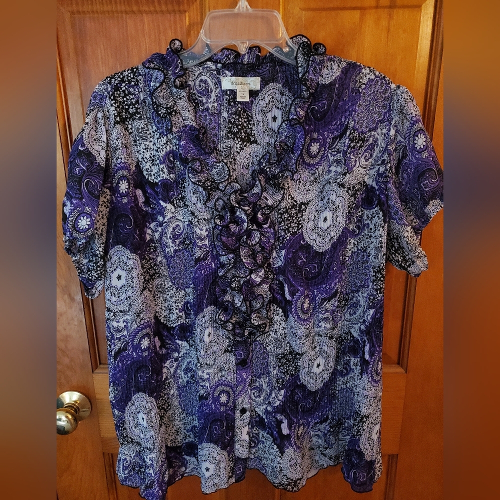Carefree,Short-Sleeve Dressy Top
